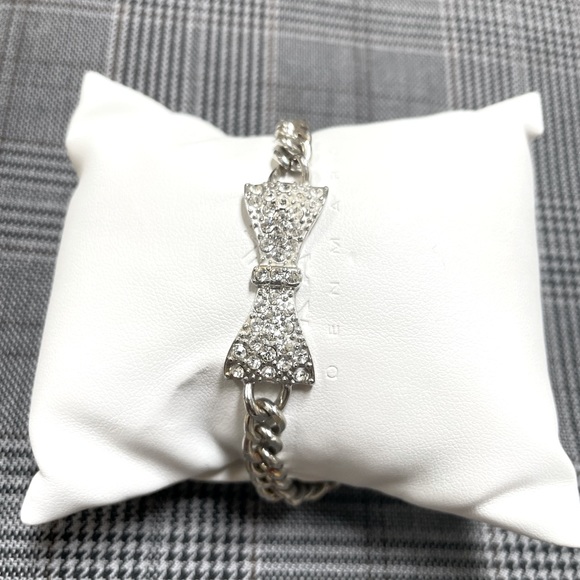 Guess Silver Bracelet w ribbon and stones - Picture 6 of 9